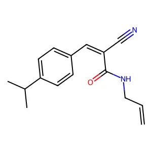 2-cyano-N-(prop-2-en-1-yl)-3-[4-(propan-2-yl)phenyl]prop-2-enamide structure