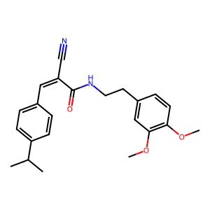 2-cyano-N-[2-(3,4-dimethoxyphenyl)ethyl]-3-[4-(propan-2-yl)phenyl]prop-2-enamide structure