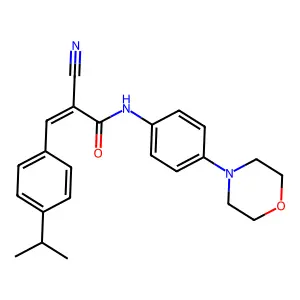 (2E)-2-cyano-3-[4-(methylethyl)phenyl]-N-(4-morpholin-4-ylphenyl)prop-2-enamid e structure