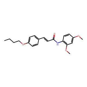 (E)-3-(4-butoxyphenyl)-N-(2,4-dimethoxyphenyl)prop-2-enamide structure