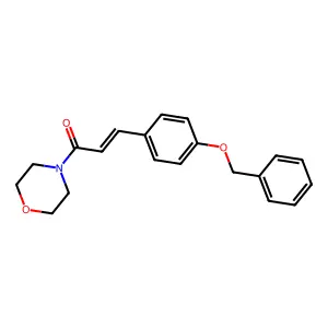 1-Morpholin-4-yl-3-(4-phenylmethoxyphenyl)prop-2-en-1-one structure