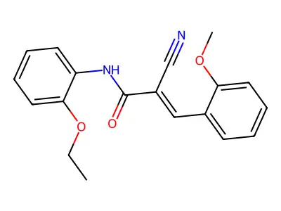 (2E)-2-cyano-N-(2-ethoxyphenyl)-3-(2-methoxyphenyl)acrylamide structure