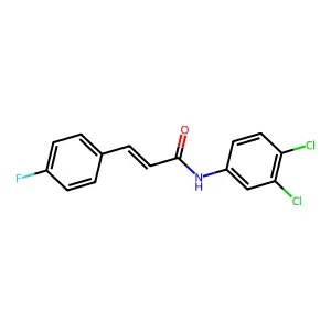 (E)-N-(3,4-dichlorophenyl)-3-(4-fluorophenyl)prop-2-enamide structure