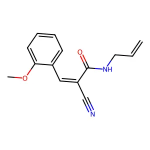 (E)-2-cyano-3-(2-methoxyphenyl)-N-prop-2-enylprop-2-enamide structure