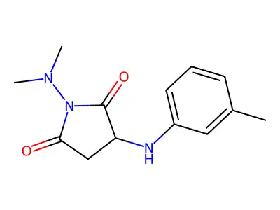 1-(Dimethylamino)-3-(3-methylanilino)pyrrolidine-2,5-dione structure