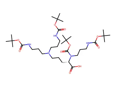 Nalpha-Boc-Nalpha,delta,delta-tris(3-Boc-aminopropyl)-L-ornithine structure