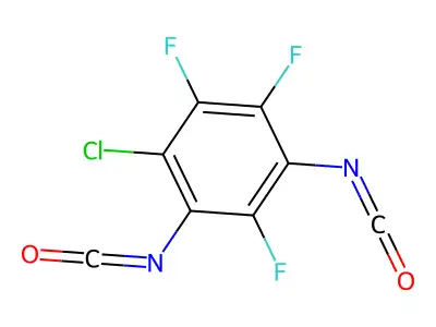 1-Chloro-2,3,5-trifluoro-4,6-diisocyanatobenzene structure