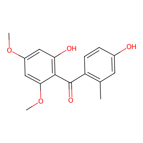 Benzophenone, 2,4'-dihydroxy-4,6-dimethoxy-2'-methyl- structure
