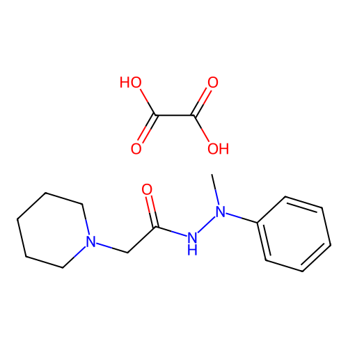 N'-Methyl-N'-phenyl-2-(1-piperidinyl)acetohydrazide oxalate structure