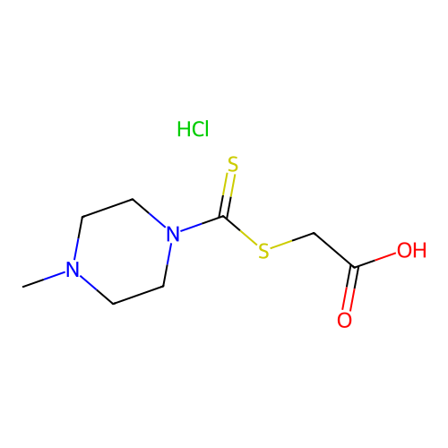 2-((4-Methylpiperazine-1-carbonothioyl)thio)acetic acid hydrochloride structure