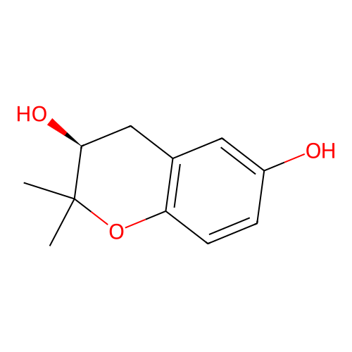 (3S)-2,2-dimethyl-3,4-dihydrochromene-3,6-diol structure