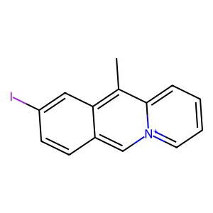 9-Iodo-11-methylbenzo[b]quinolizin-5-ium structure