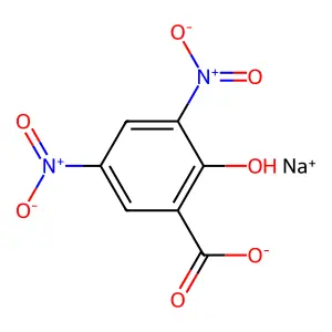 3,5-二硝基水杨酸单钠盐 structure