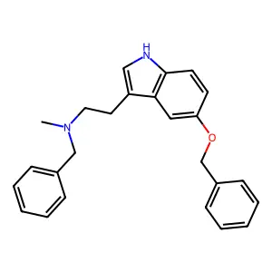 Indole, 3-(2-(benzylmethylamino)ethyl)-5-(benzyloxy)- structure