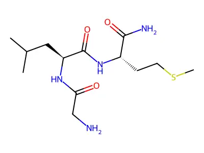 GLY-LEU-MET-NH2 structure