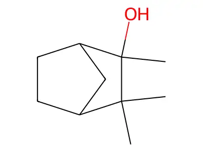 Camphene hydrate structure