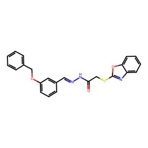 2-[(1,3-Benzoxazol-2-yl)sulfanyl]-N'-{[3-(benzyloxy)phenyl]methylidene}acetohydrazide structure