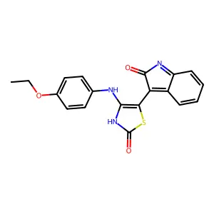 (4Z,5Z)-4-((4-ethoxyphenyl)imino)-5-(2-oxoindolin-3-ylidene)thiazolidin-2-one structure