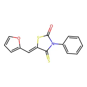5-(2-Furylmethylene)-3-phenyl-4-thioxo-1,3-thiazolidin-2-one structure