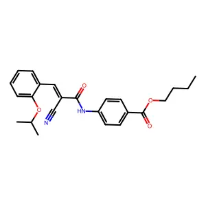 Butyl 4-{[2-cyano-3-(2-isopropoxyphenyl)acryloyl]amino}benzoate structure
