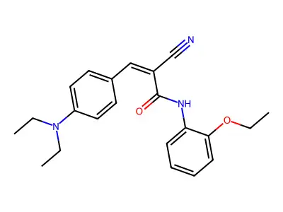 (Z)-2-cyano-3-[4-(diethylamino)phenyl]-N-(2-ethoxyphenyl)prop-2-enamide structure