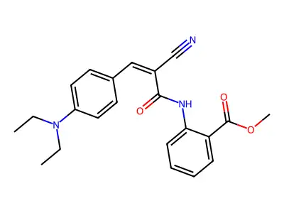 Methyl 2-({2-cyano-3-[4-(diethylamino)phenyl]prop-2-enoyl}amino)benzoate structure