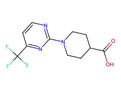1-[4-(trifluoromethyl)pyrimidin-2-yl]piperidine-4-carboxylic Acid structure
