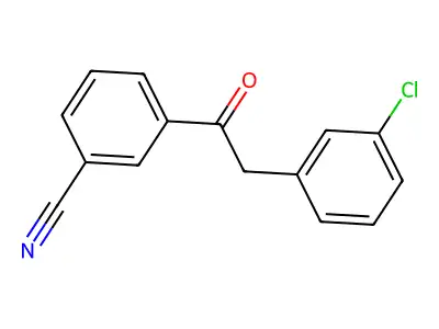 3-[2-(3-Chlorophenyl)acetyl]benzonitrile structure
