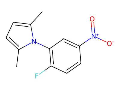 1-(2-Fluoro-5-nitrophenyl)-2,5-dimethyl-1H-pyrrole structure