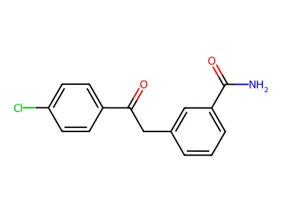 3-[2-(4-Chlorophenyl)-2-oxoethyl]benzamide structure