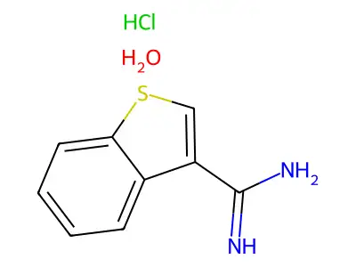 Benzo[b]thiophene-3-carboxamidine hydrochloride hydrate structure