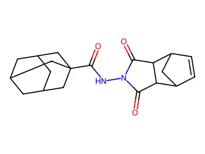 N-{3,5-dioxo-4-azatricyclo[5.2.1.0^{2,6}]dec-8-en-4-yl}adamantane-1-carboxamide structure