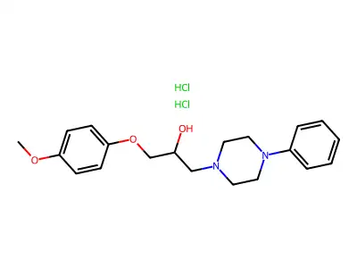 1-(4-methoxyphenoxy)-3-(4-phenylpiperazin-1-yl)propan-2-ol Dihydrochloride structure