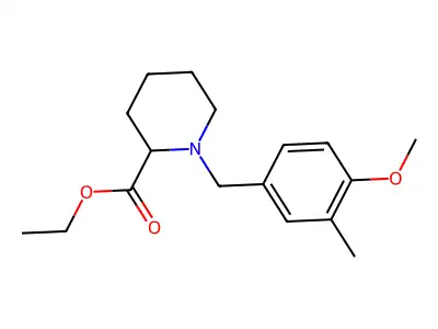 Ethyl 1-[(4-methoxy-3-methylphenyl)methyl]piperidine-2-carboxylate structure