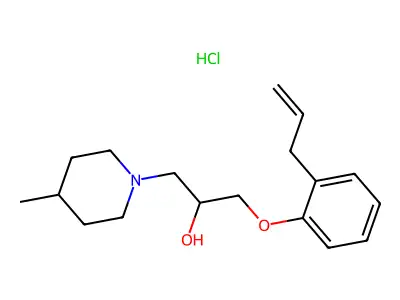 1-(2-Allylphenoxy)-3-(4-methylpiperidin-1-yl)propan-2-ol hydrochloride structure