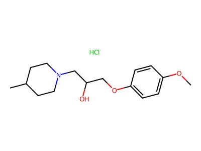 1-(4-Methoxyphenoxy)-3-(4-methylpiperidin-1-yl)propan-2-ol hydrochloride structure