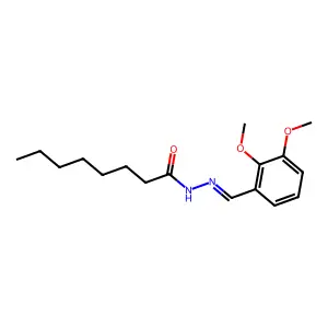 N-[(2,3-dimethoxyphenyl)methylideneamino]octanamide structure