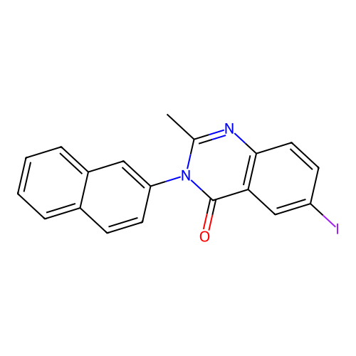 6-iodo-2-methyl-3-(naphthalen-2-yl)quinazolin-4(3H)-one structure