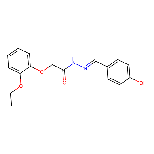 2-(2-ethoxyphenoxy)-N-[(4-hydroxyphenyl)methylideneamino]acetamide structure