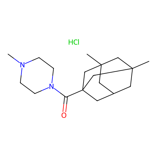 (3,5-Dimethyl-adamantan-1-yl)-(4-methyl-piperazin-1-yl)-methanone structure