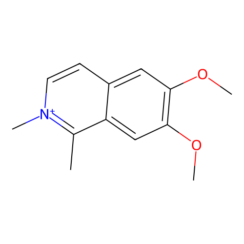 6,7-Dimethoxy-1,2-dimethylisoquinolin-2-ium structure