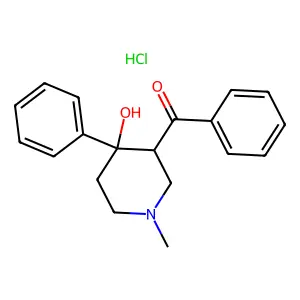 3-Benzoyl-1-methyl-4-phenyl-4-piperidinol hydrochloride structure