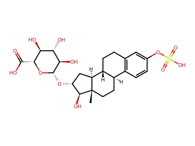 Estriol 3-sulfate 16-glucuronide structure