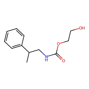Carbamic acid, (beta-methylphenethyl)-, 2-hydroxyethyl ester structure