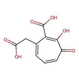 7-(Carboxymethyl)-2-hydroxy-3-oxo-1,4,6-cycloheptatriene-1-carboxylic acid structure