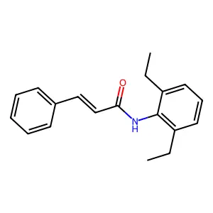 N-(2,6-diethylphenyl)-3-phenylprop-2-enamide structure