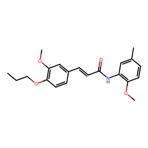 (E)-3-(3-methoxy-4-propoxyphenyl)-N-(2-methoxy-5-methylphenyl)acrylamide structure