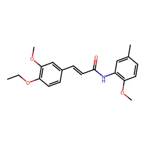 (2E)-3-(4-ethoxy-3-methoxyphenyl)-N-(2-methoxy-5-methylphenyl)prop-2-enamide structure