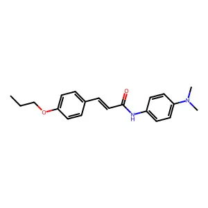 (2E)-N-[4-(dimethylamino)phenyl]-3-(4-propoxyphenyl)prop-2-enamide structure