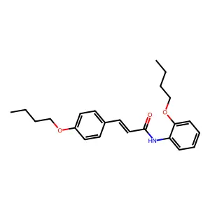 (E)-N-(2-butoxyphenyl)-3-(4-butoxyphenyl)prop-2-enamide structure